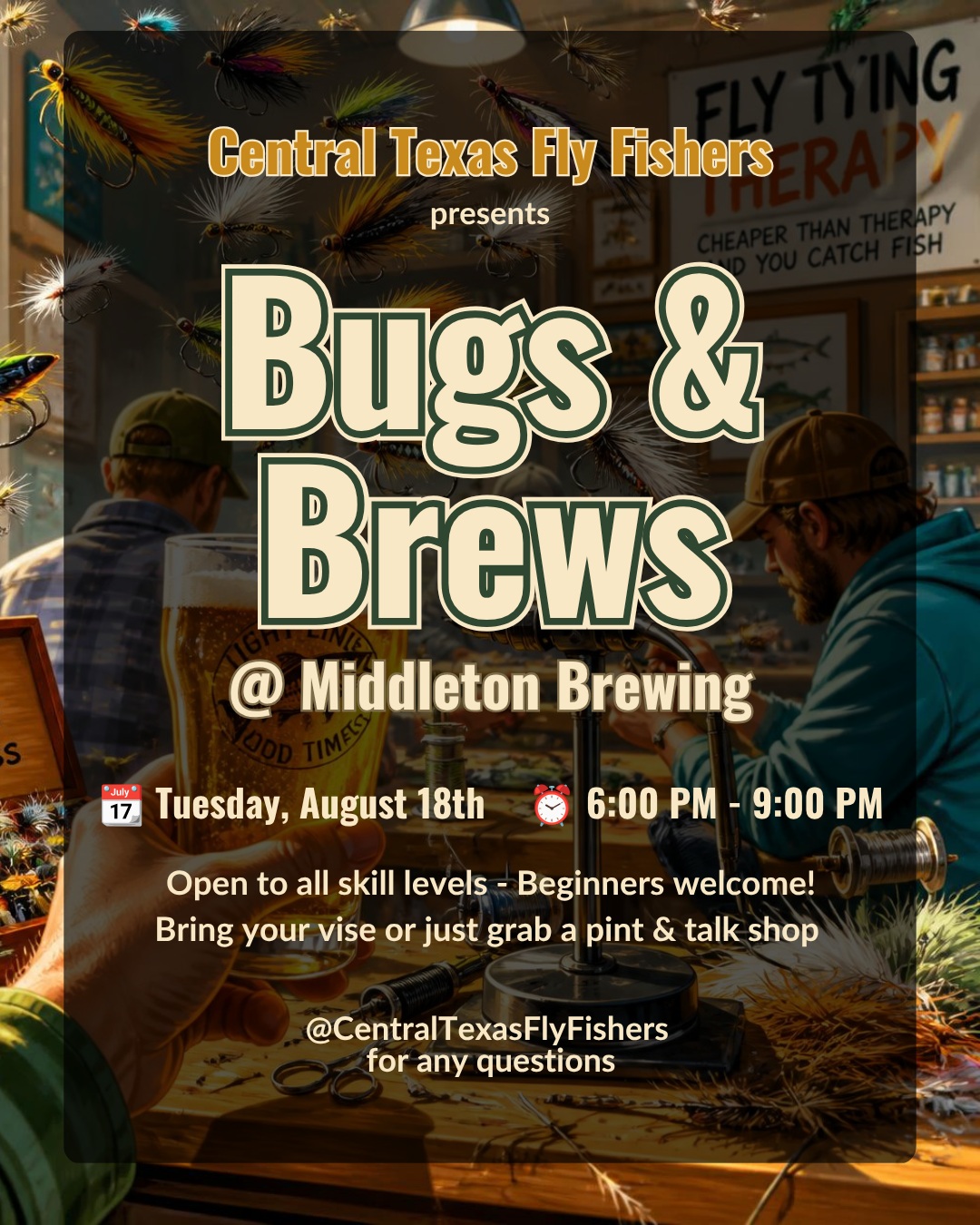 Bugs & Brews at Middleton Brewing! 🧵🪝🍻